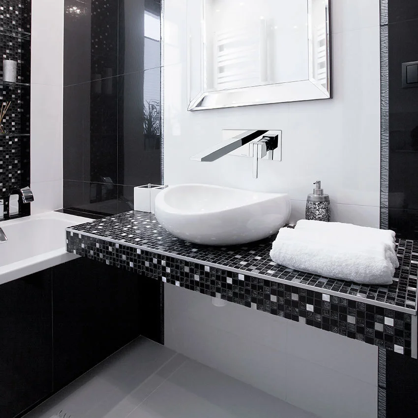 Встраиваемый однорычажный смеситель для раковины на цельной пластине 190 мм KUATRO NK 4920