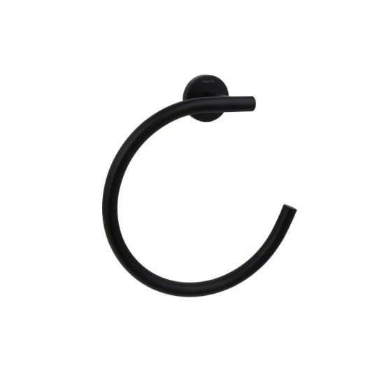 Полотенцедержатель кольцо AQUATEK, матовый черный AQ4012MB ВЕГА