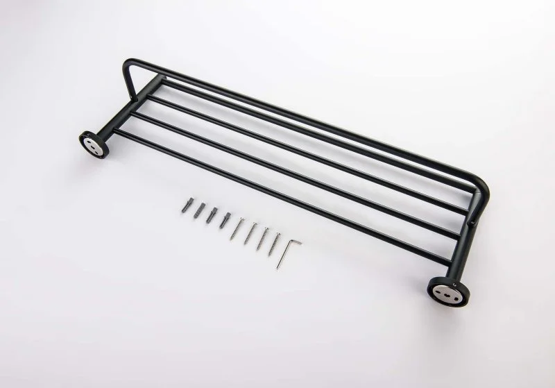 Полка для полотенец AQUATEK, матовый черный AQ4115MB ЕВРОПА