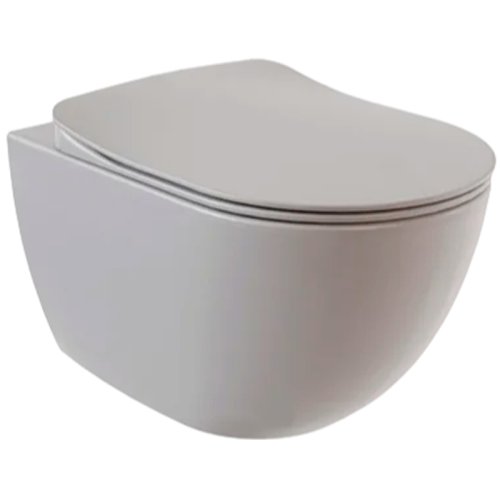 CREAVIT FREE Унитаз подвесной безободковый с биде ХОЛОДНЫЙ СЕРЫЙ МАТОВЫЙ