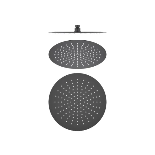 Круглый верхний душ  300*2 мм AQUATEK, матовый черный AQ2075MB