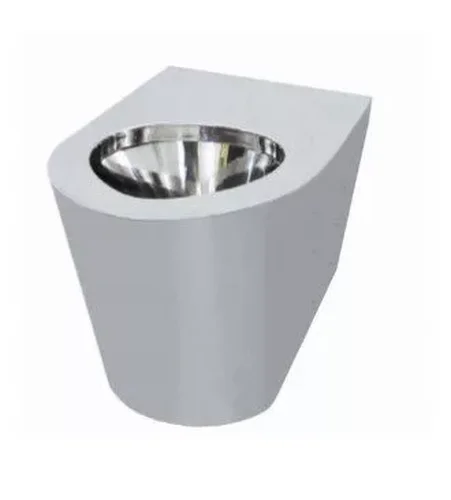 Унитаз из нержавеющей стали без сливного бака глянцевый Nofer 13013.B