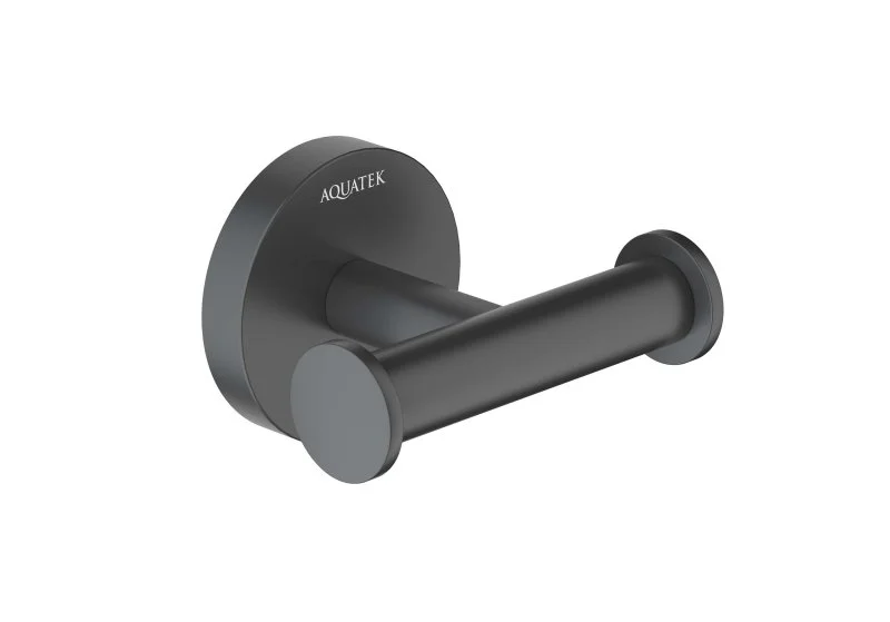 Крючок двойной AQUATEK, матовый черный AQ4202MB ОБЕРОН