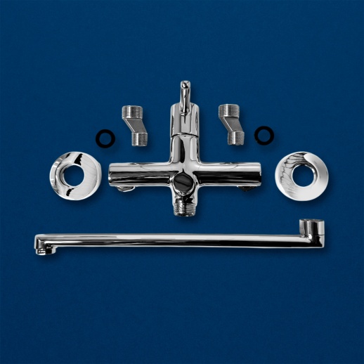 Смеситель для ванны с длинным изливом Urbatec Veneto без аксессура, хром (CR) - VE50753CR Смеситель для ванны с длинным изливом Urbatec Veneto без аксессура, хром (CR) - VE50753CR