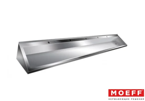 Раковина-желоб коллективная из нержавеющей стали Moeff MF-19 (2800 мм)