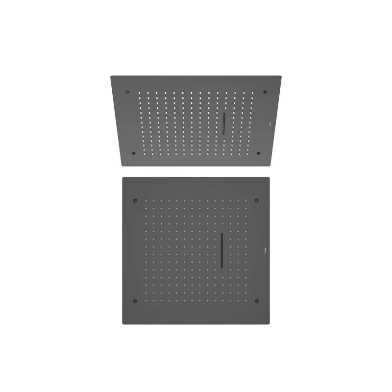 Верхний душ 500*500 мм, 2 jet (внешняя и скрытая часть) AQUATEK, матовый черный AQ2082MB