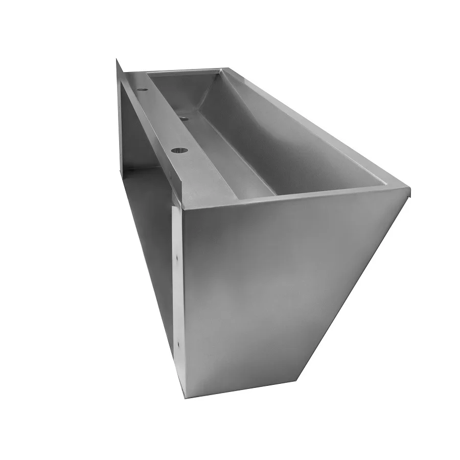 Раковина коллективная L=1,2 м с экраном правая