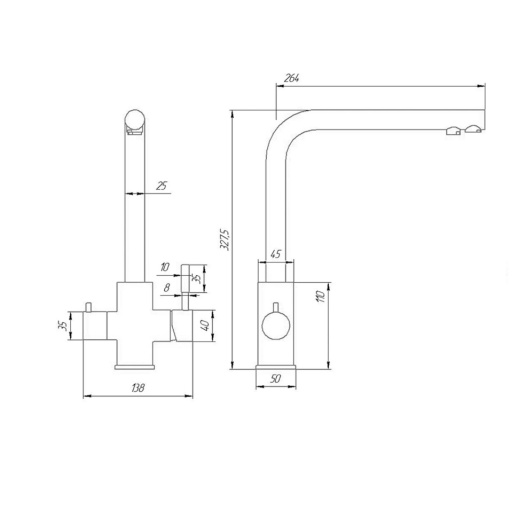 PAINI NRYO6433VEB90 Norda Смеситель для кухни с подводом для фильтра, черный PAINI NRYO6433VEB90 Norda Смеситель для кухни с подводом для фильтра, черный