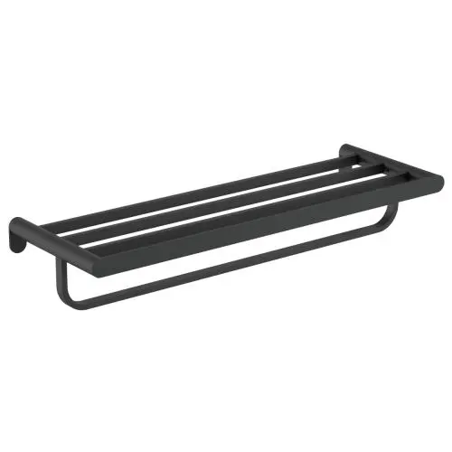 Полка для полотенец Verona черная Nofer 16843.N