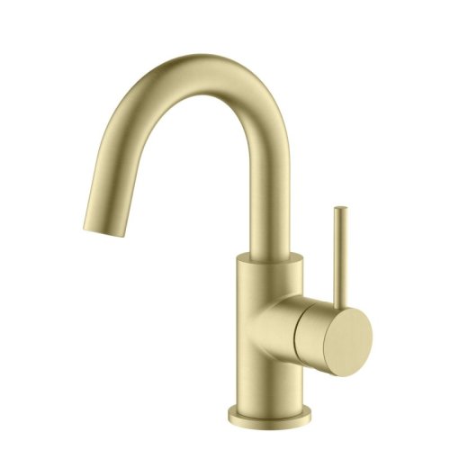 AQ1307BG ЕВРОПА смеситель для раковины, без донного клапана, шлиф. золото