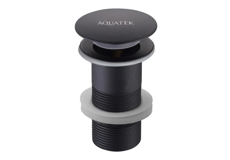 Сливной набор для раковины AQUATEK, матовый черный AQ6000MB