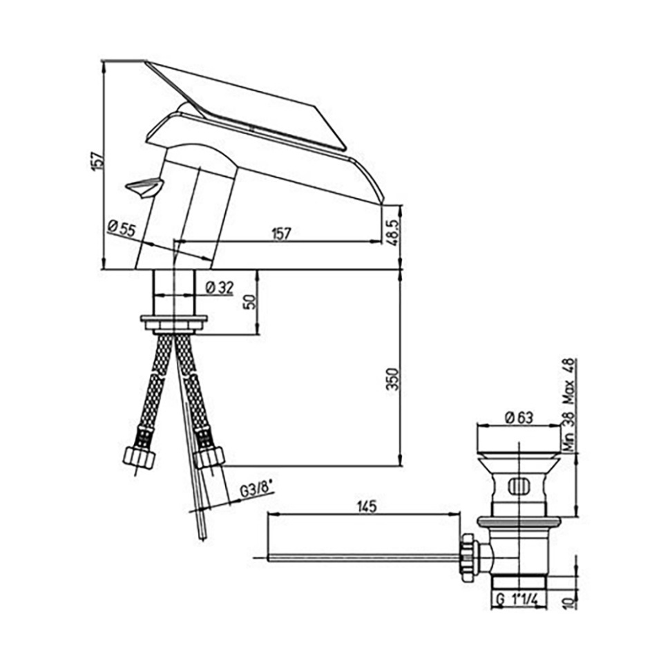 Смеситель для биде PAINI Morgana 73OP306VR, золото, излив стекло, золото PVD (OP) Смеситель для биде PAINI Morgana 73OP306VR, золото, излив стекло, золото PVD (OP)