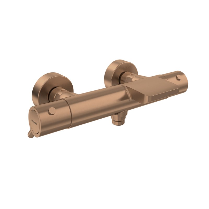 Термостатический смеситель для ванны наружнего монтажа с каскадным изливом ODISEA 393901SCUC медь