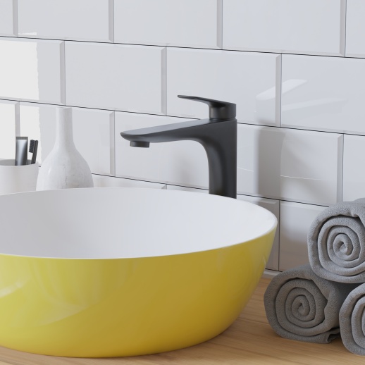 Смеситель для раковины PAINI Laguna LAYO205LL без донного клапана, высокий, черный (YO) Смеситель для раковины PAINI Laguna LAYO205LL без донного клапана, высокий, черный (YO)