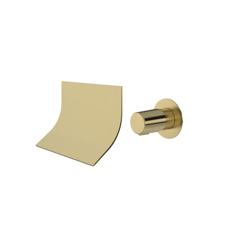 Встраиваемый смеситель для раковины с каскадным изливом TZAR 3416902OC золото