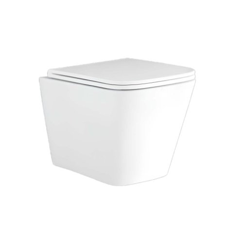 Унитаз подвесной безободковый AQUATEK ДЕЛЬТА 480 x 350 x 320 мм плавного закрывания