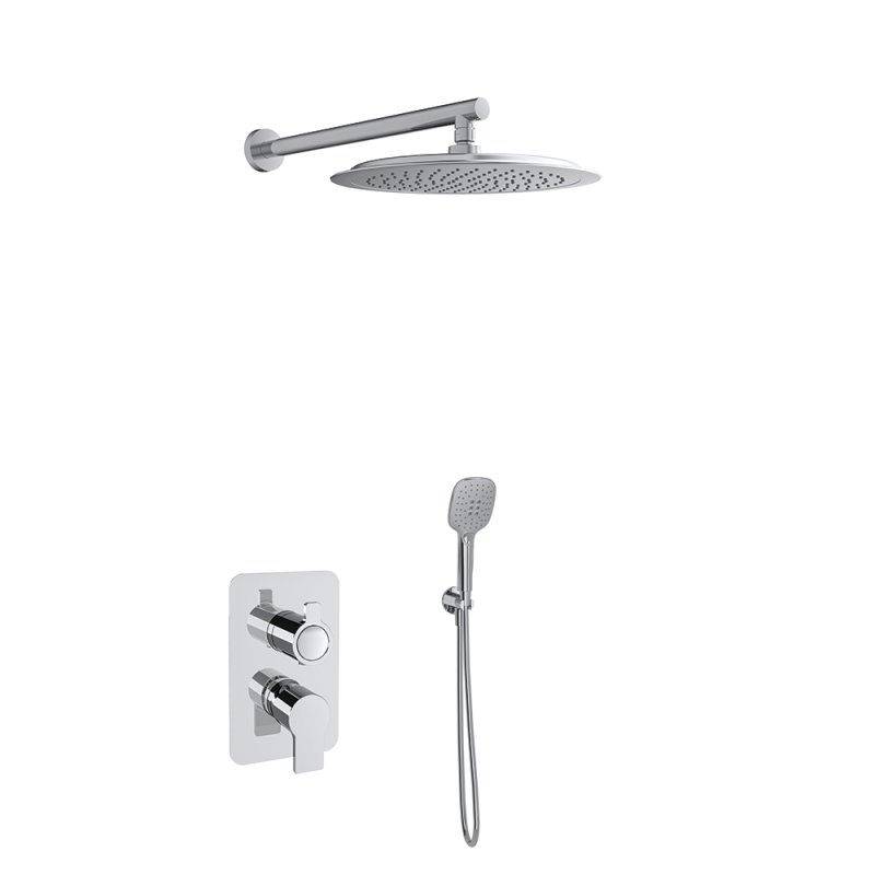 Душевая термостатическая система без излива с регулировкой высоты BLAUTHERM 941512RP300NM черный