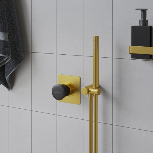 Смеситель для душа PAINI Domus 18PJ690PZ встраиваемый, брашированное золото PVD (PJ) Смеситель для душа PAINI Domus 18PJ690PZ встраиваемый, брашированное золото PVD (PJ)