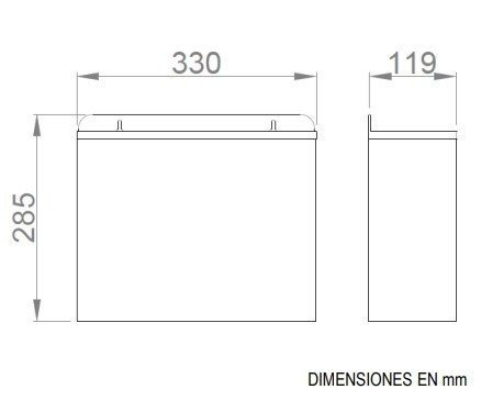 Контейнер для мусора на 11 литров настенный металлический Nofer 14098.2.W