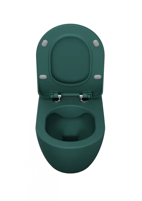 CREAVIT FREE Унитаз подвесной безободковый ЗЕЛЕНЫЙ НИЛ МАТОВЫЙ FE322-11NY00E-0000