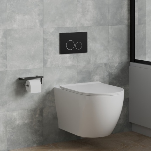 URBSET41MB COX Комплект 4 в 1 URBATEC безободковый унитаз, сиденье, инсталляция, кнопка черная матовая URBSET41MB COX Комплект 4 в 1 URBATEC безободковый унитаз, сиденье, инсталляция, кнопка черная матовая