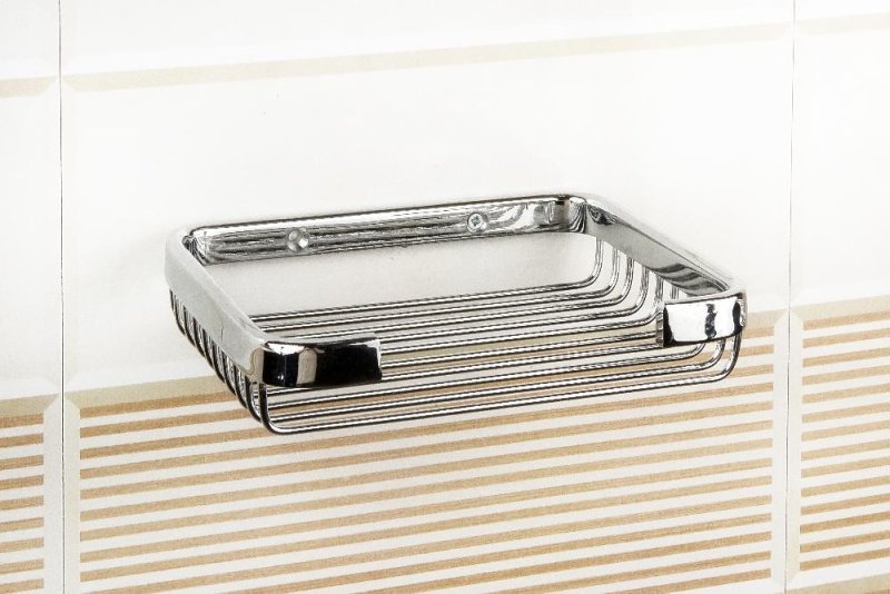 Мыльница в сеточку прямоугольная 30х105х107 Nofer 09055.B