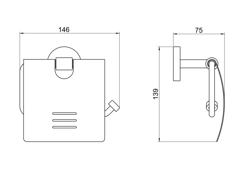 AQ4609BGM БЕТТА бумагодержатель с крышкой, оружейная сталь
