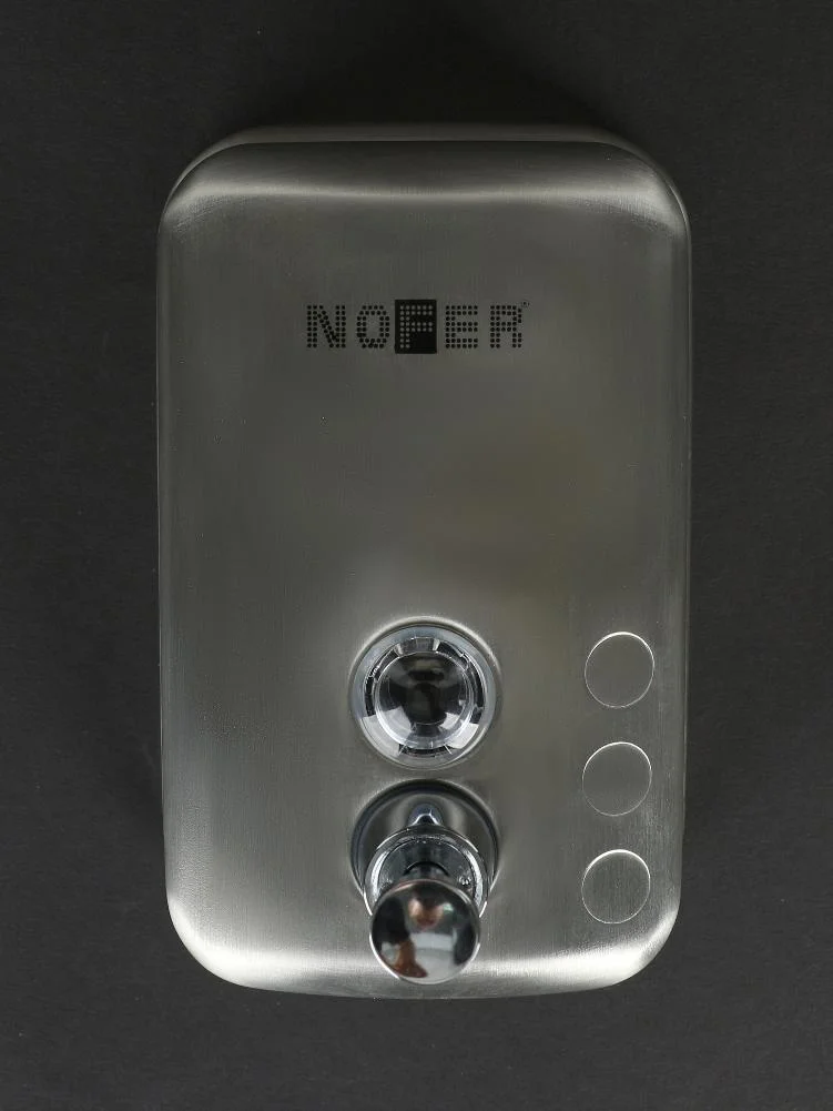 Вертикальный  компактный дозатор для мыла из нержавеющей стали Nofer 03001.06.S