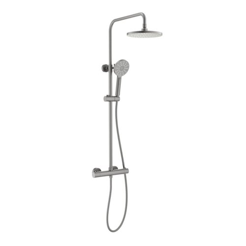 AQ2343BGM ЕВРОПА термостатическая душевая система (смеситель для душа) 220мм, оружейная сталь