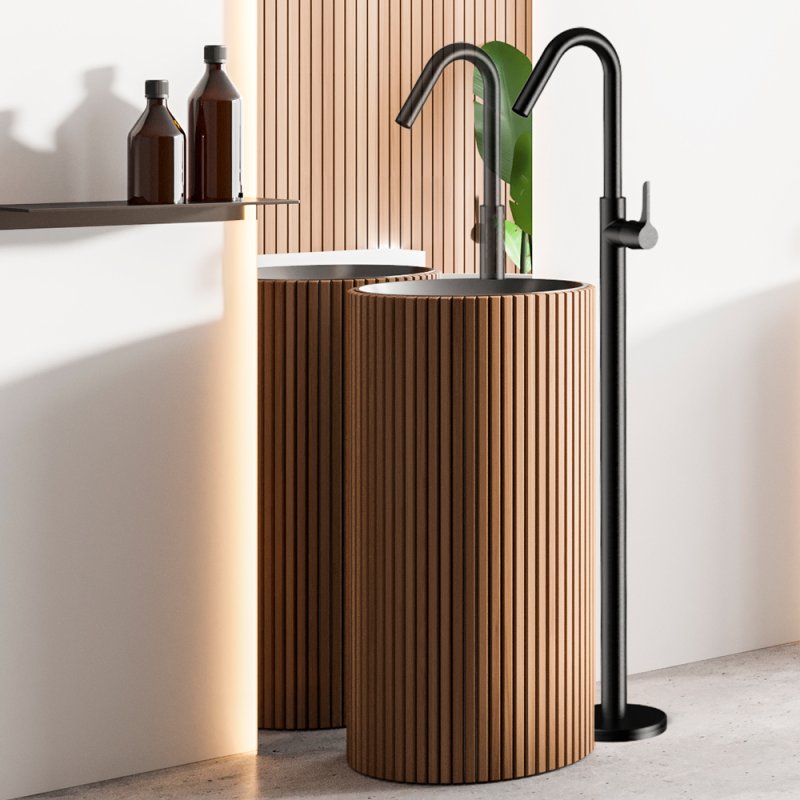 Напольный смеситель для раковины ADAGIO 917603NM чёрный