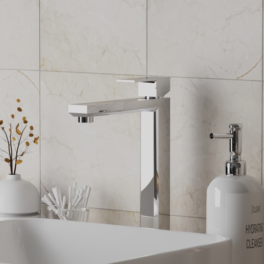 Смеситель для раковины PAINI Grazia 21CR205LL без донного клапана, высокий, хром (CR) Смеситель для раковины PAINI Grazia 21CR205LL без донного клапана, высокий, хром (CR)