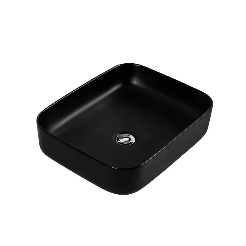 Раковина накладная для установки на столешницу AQUATEK ВЕГА AQ5515-MB 500*390*130, матовый черный