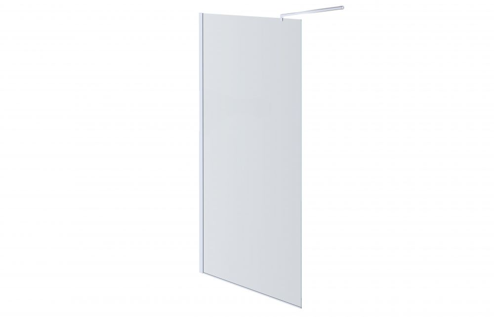 AQ WIW 09020CH Душевая перегородка Walk in с держателем 900x2000 профиль хром, стекло прозрачное (старый артикул AQNAR6310-90)