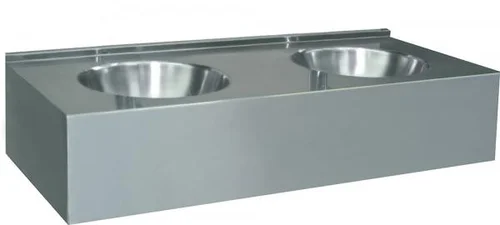 Раковина Wash накладная 2 раковины Nofer 13081.2.S