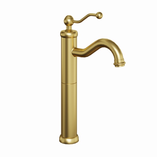 Смеситель для раковины PAINI Duomo 88PJ205LL без донного клапана, высокий, брашированное золото PVD (PJ)