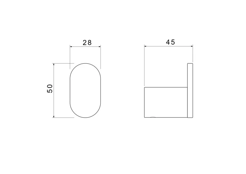 Крючок AQUATEK, матовый черный AQ4425MB ЛИРА