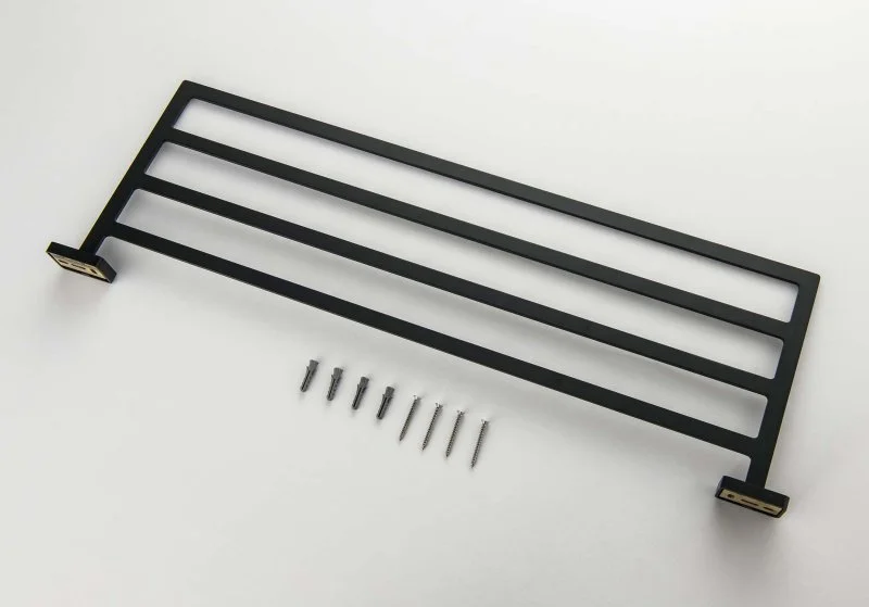 Полка для полотенец AQUATEK, матовый черный AQ4322MB ЛИБРА