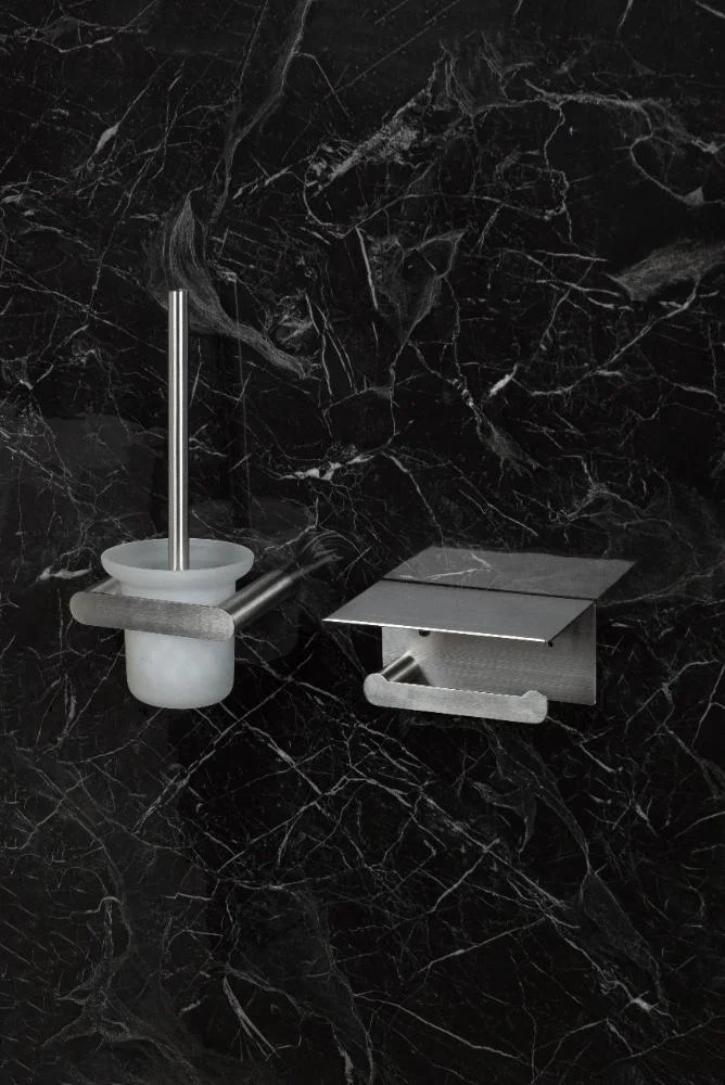 Держатель для туалетной бумаги с полочкой для мобильного телефона Verona Nofer 16876.S