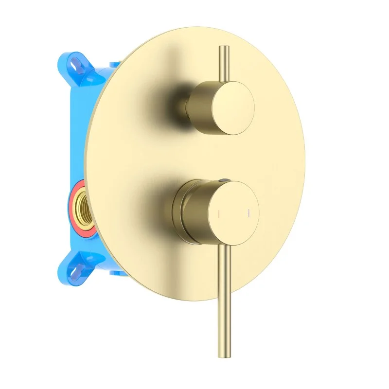 AQ1346BG ЕВРОПА смеситель для ванны 2 режима (внешняя и скрытая часть), шлиф. золото