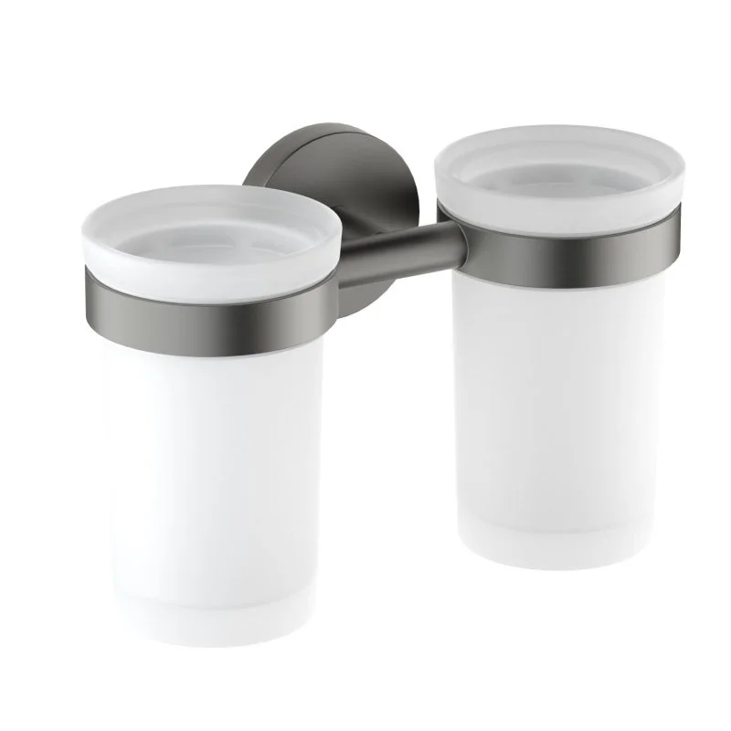 AQ4117BGM ЕВРОПА стакан с держателем двойной, оружейная сталь