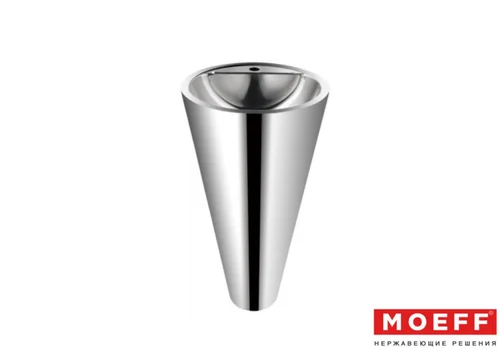 Раковина конусная напольная из нержавеющей стали Moeff MF-153