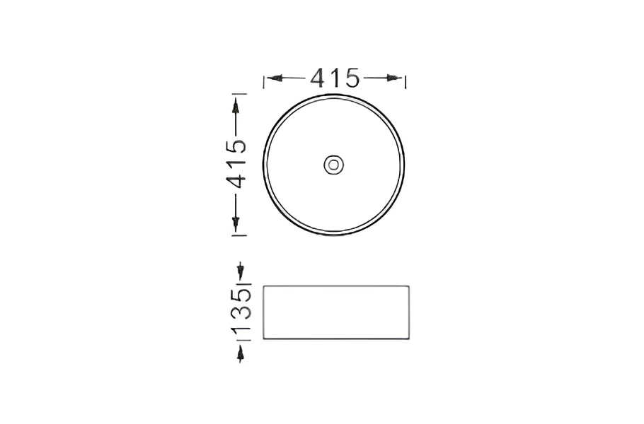 Раковина накладная для установки на столешницу AQUATEK ЕВРОПА AQ5558-MW 415*415*135, матовый белый