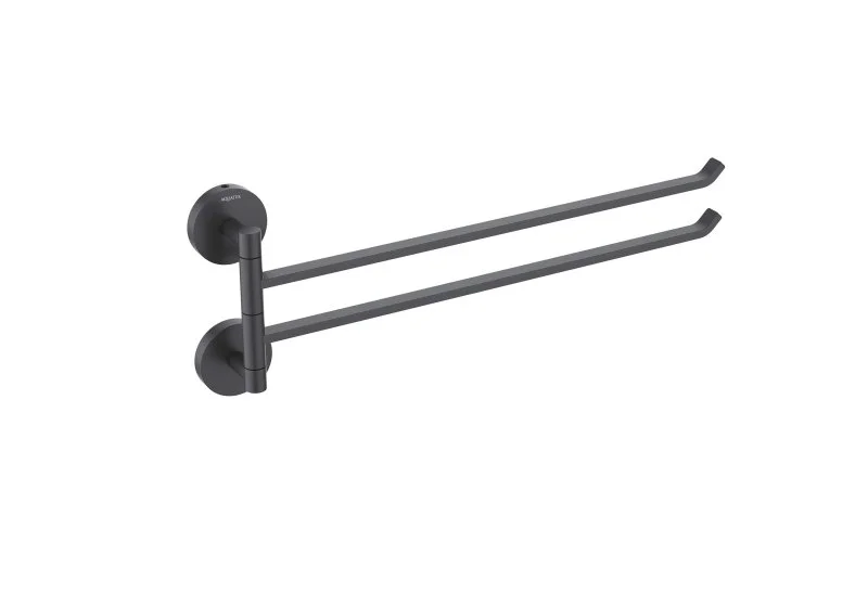 Полотенцедержатель двойной AQUATEK, матовый черный AQ4613MB БЕТТА