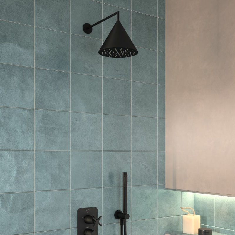 Душевой настенный излив тропический HYDROTHERAPY RCON300NM черный