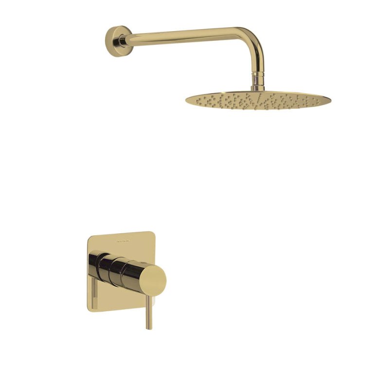 Встраиваемая душевая система с тропическим душем ODISEA K3918012OC золото брашированное