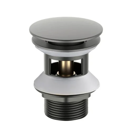 AQ6002BGM сливной набор для раковины Push-open с переливом, крышка круглая, оружейная сталь