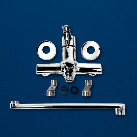 Смеситель для ванны с длинным изливом Urbatec Evolution без аксессура, хром (CR) - EV22823CR Смеситель для ванны с длинным изливом Urbatec Evolution без аксессура, хром (CR) - EV22823CR