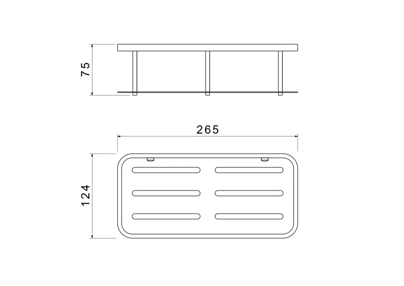 AQ4936BGM полка для душа, оружейная сталь