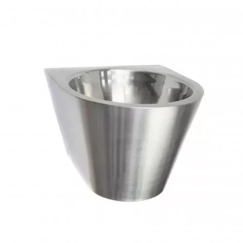 Раковина из нержавеющей стали настенная  круглая  270х360х300 мм, Nofer 13036.C.S