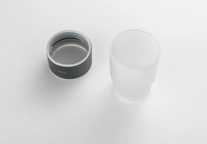 Стакан настольный AQUATEK, матовый черный AQ4428MB ЛИРА